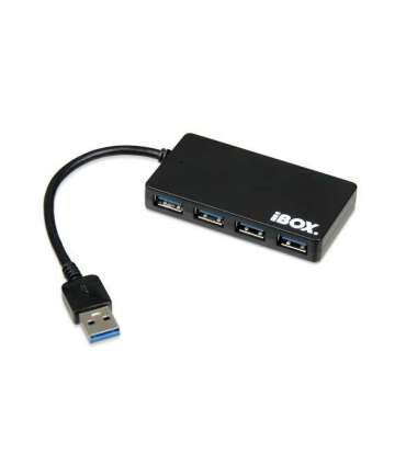 iBox IUH3F56 interface hub USB 3.2 Gen 1 (3.1 Gen 1) Type-A 5000 Mbit/s Black