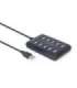 Gembird UHB-U2P10P-01 10-port USB 2.0 hub, black