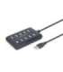 Gembird UHB-U2P10P-01 10-port USB 2.0 hub, black