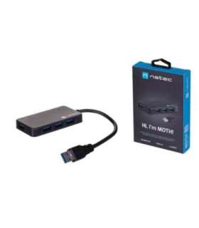 NATEC Hub USB 3.0 Moth (4 ports, black)