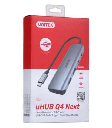 UNITEK HUB USB-C H1107Q USB-A x2, USB-C x2