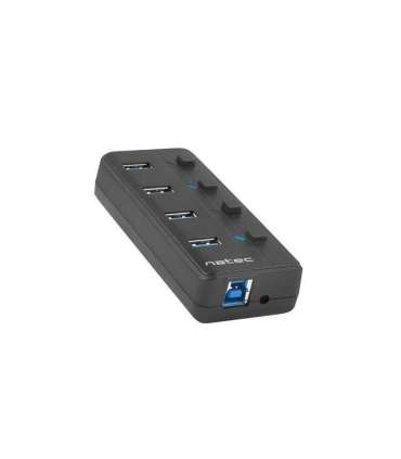 NATEC HUB USB 3.0 MANTIS 2 4-PORTS WITH SWITCH+POWER SUPPLY