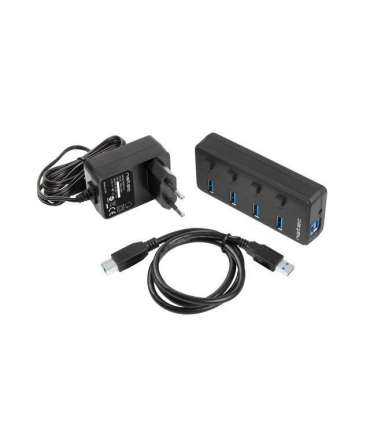 NATEC HUB USB 3.0 MANTIS 2 4-PORTS WITH SWITCH+POWER SUPPLY