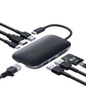 AUKEY CB-C71 interface hub 5000 Mbit/s Black