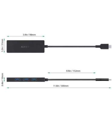 AUKEY CBC64 Wired USB 3.2 Gen 2 (3.1 Gen 2) Type-C Black