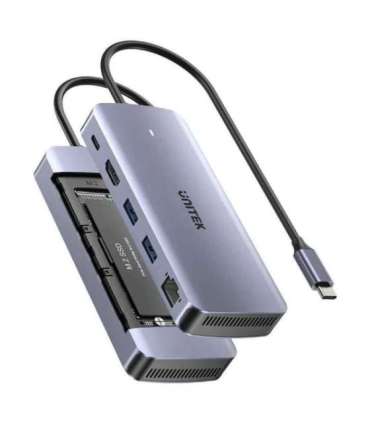 UNITEK ACTIVE HUB USB-C 10GBPS,M.2,HDMI, PD 100W