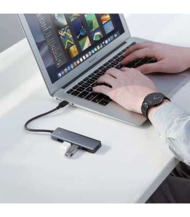 Ugreen Hub 4-in-1 USB-C Adapter to 4× USB 3.0 + USB-C Grey