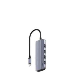 Cudy UH500 interface hub USB 3.2 Gen 1 (3.1 Gen 1) Type-C 5000 Mbit/s Grey, Silver