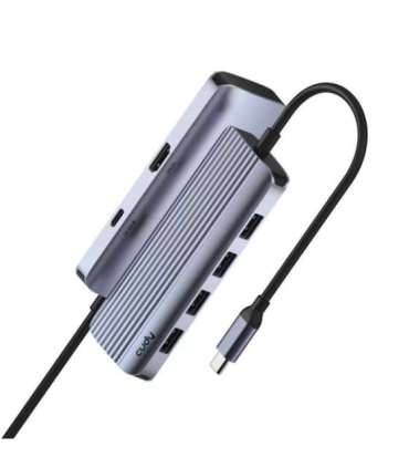 Cudy UH500 interface hub USB 3.2 Gen 1 (3.1 Gen 1) Type-C 5000 Mbit/s Grey, Silver