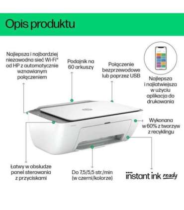 HP DeskJet 2820e Wireless All-in-One Color Printer, Copier, Scanner