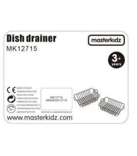 MASTERKIDZ Набор из 2 металлических корзин — сушилка для посуды для детской кухни
