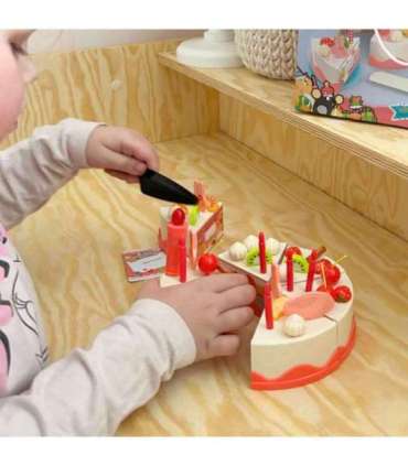 WOOPIE торт на день рождения для разрезания, свечи, фрукты, 40 шт.