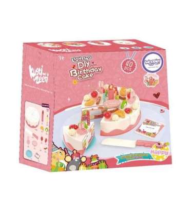 WOOPIE торт на день рождения для разрезания, свечи, фрукты, 40 шт.