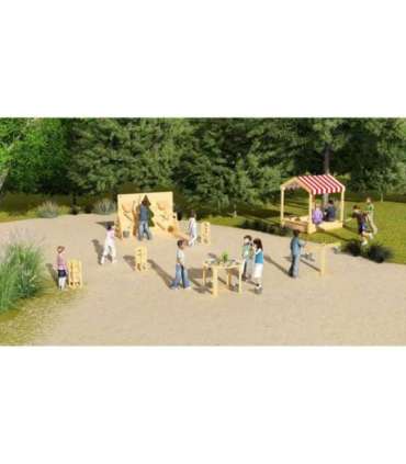 CLASSIC WORLD EDU hariv õuelaud — 6 funktsiooni: mäng liiva, vedeliku ja kividega