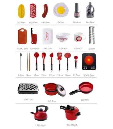 WOOPIE laste köök suur XXL komplekt tarvikud, potid, 36 osa.