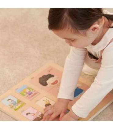 CLASSIC WORLD õppeplaat - inimkeha pusleplokid lastele, Montessori sobitamine, 19 osa