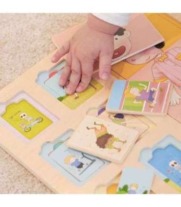 CLASSIC WORLD õppeplaat - inimkeha pusleplokid lastele, Montessori sobitamine, 19 osa