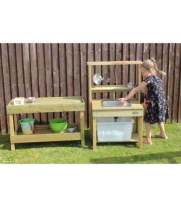 CLASSIC WORLD EDU Suur puidust köögivalamu ehtsa veega