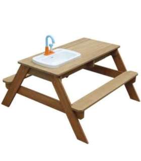 AXI Emily piknikulaud pingiga, patareitoitega valamu ja vee-/liivakonteineritega