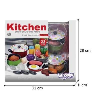 WOOPIE XXL kokakomplekt — köögiaksessuaarid ja köögiriistad, 22 tk.