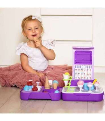 WOOPIE jäätisekohver 3-ühes (köök, pood, jäätisekohvik), kaasaskantav, 62 osa