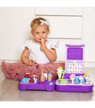 WOOPIE jäätisekohver 3-ühes (köök, pood, jäätisekohvik), kaasaskantav, 62 osa