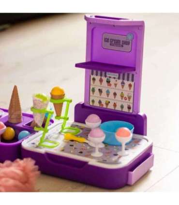 WOOPIE jäätisekohver 3-ühes (köök, pood, jäätisekohvik), kaasaskantav, 62 osa