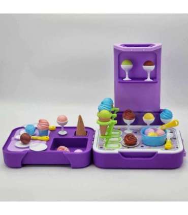 WOOPIE jäätisekohver 3-ühes (köök, pood, jäätisekohvik), kaasaskantav, 62 osa