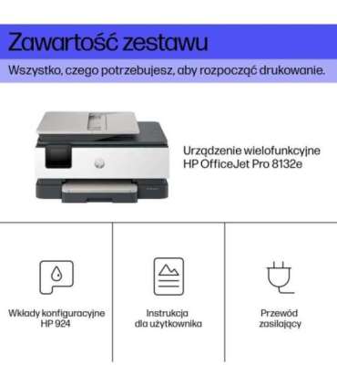 HP OfficeJet Pro 8132e Wireless All-in-One Color Printer, Instant Ink Two-sided printing