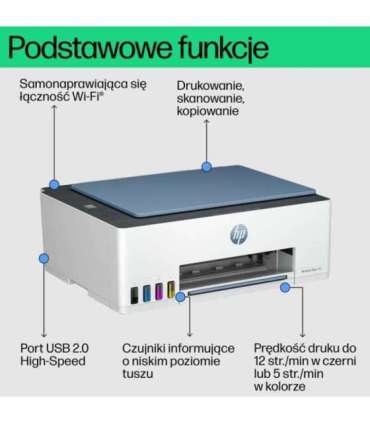 HP Smart Tank 585 All-in-One Printer, Home and home office, Print, copy, scan, Wireless High-volume printer tank Print