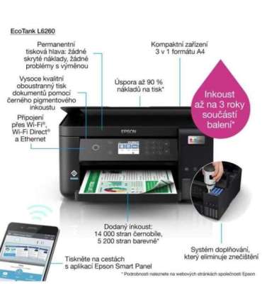 Epson L6260 Inkjet A4 4800 x 1200 DPI 33 ppm Wi-Fi