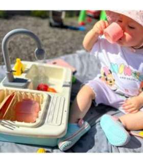 WOOPIE 2 в 1 кухонная мойка с краном и водой, синяя