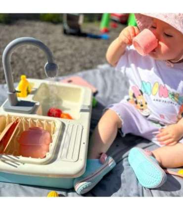 WOOPIE 2 в 1 кухонная мойка с краном и водой, синяя