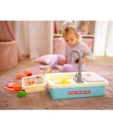 WOOPIE 2-ühes köögivalamu koos kraaniga ja veega, sinine