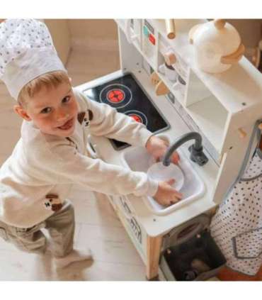 WOOPIE GREEN Деревянная интерактивная кухня 9 в 1 со стиральной машиной и доской