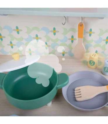 CLASSIC WORLD puidust XXL-mõõdus multifunktsionaalne köök pesumasina ja tarvikutega