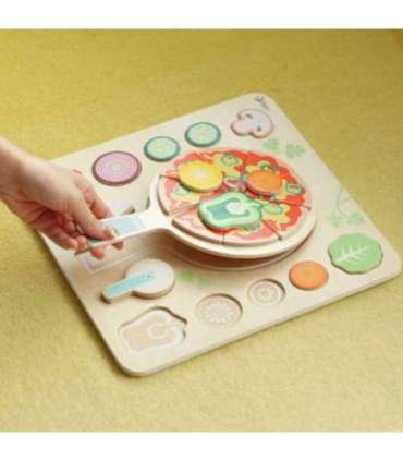 CLASSIC WORLD puidust lõigatav pitsapusle köögiviljadega, 22 osa.