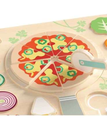 CLASSIC WORLD puidust lõigatav pitsapusle köögiviljadega, 22 osa.