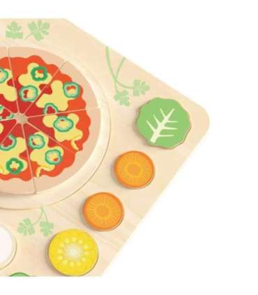 CLASSIC WORLD puidust lõigatav pitsapusle köögiviljadega, 22 osa.