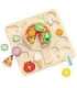 CLASSIC WORLD Деревянная пицца для резки — пазл с овощами, 22 элемента.