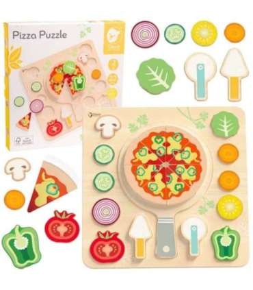 CLASSIC WORLD Деревянная пицца для резки — пазл с овощами, 22 элемента.