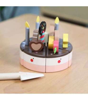 CLASSIC WORLD puidust sünnipäevatort lõikamiseks, 19-osaline