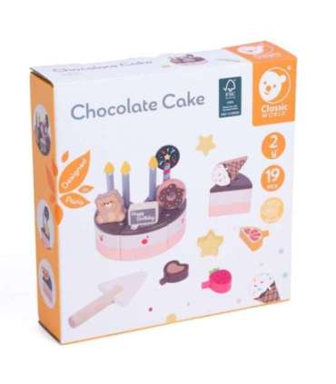 CLASSIC WORLD puidust sünnipäevatort lõikamiseks, 19-osaline
