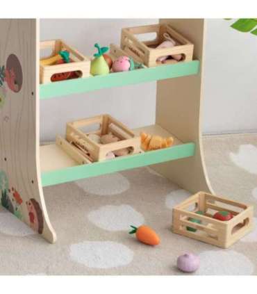 CLASSIC WORLD набор деревянной выпечки в корзинке, 6 шт.