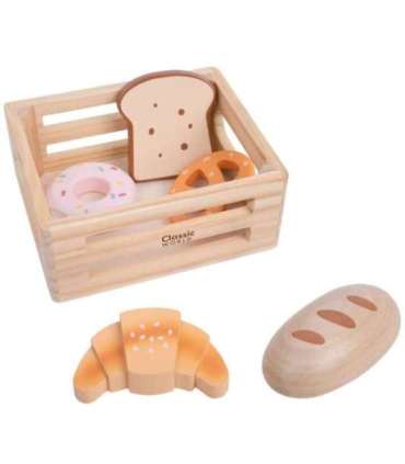 CLASSIC WORLD 6-osaline puidust pagaritoodete komplekt korvis.