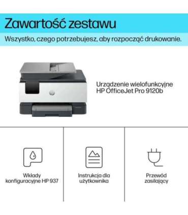 HP OfficeJet Pro 9120b Wireless All-in-One Color Printer, Two-sided printing Copier, Scanner