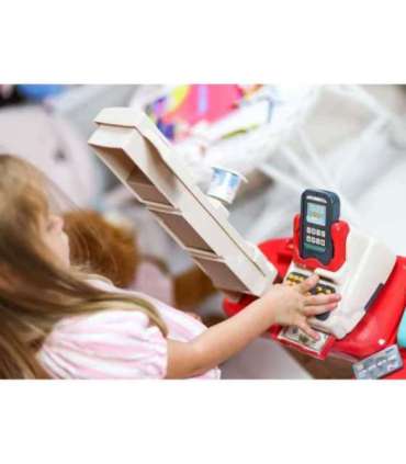 WOOPIE supermarket koos ostukäruga, kaaluga, kassaga, skänneriga + 48 tarvikuga