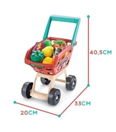 WOOPIE supermarket koos ostukäruga, kaaluga, kassaga, skänneriga + 48 tarvikuga