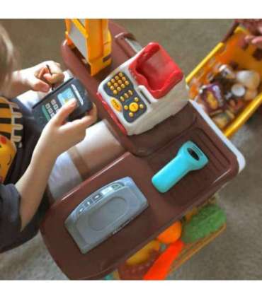 WOOPIE pood-supermarket koos ostukäruga, kaaluga, kassaga, skänneriga ja 48 aksessuaariga