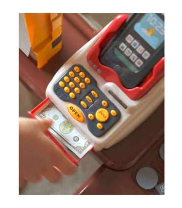 WOOPIE pood-supermarket koos ostukäruga, kaaluga, kassaga, skänneriga ja 48 aksessuaariga